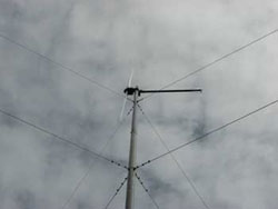 Generator/windmill on the tower.